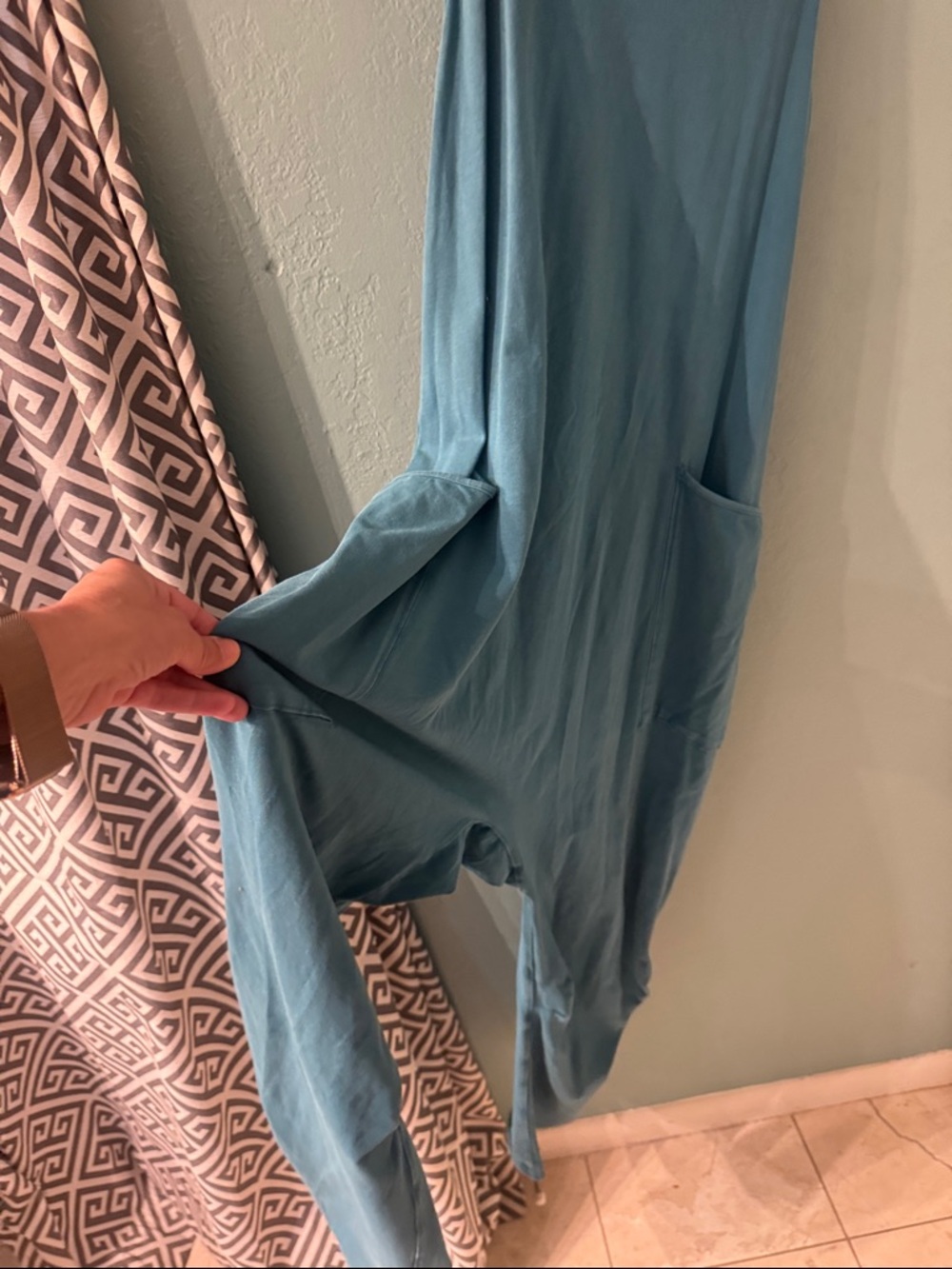 FP Movement by Free People Teal Blue Slouchy Jumpsuit Romper with Pockets - Picture 2 of 5